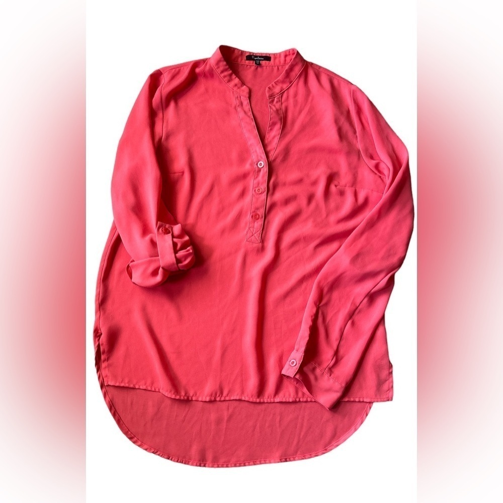 Monteau sheer Coral Blouse, Medium